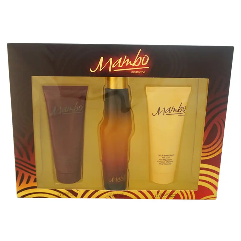 Liz Claiborne Mambo by Liz Claiborne for Men - 3 Pc Gift Set 3.4oz Cologne Spray, 3.4oz Body Moisturizer, 3.4oz Hair and Body Wash