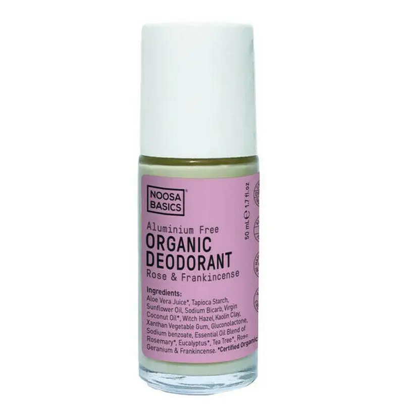 Noosa Basics Deodorant Roll On 50ml - Rose & Frankincense