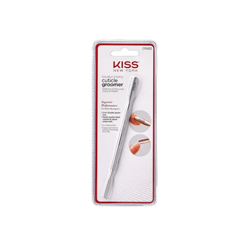 Kiss New York Cuticle Groomer - Gently Pushes Back Cuticles Clean Under Nails