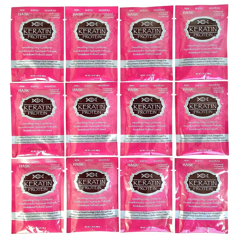 12 Pack Hask Keratin Treat Pack (Smoothing Deep Conditioner) 1.75 oz (12 Packs)