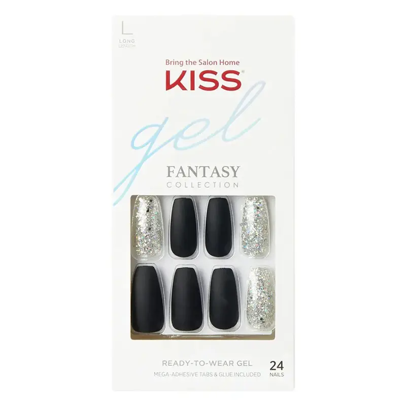Kiss Gel Fantasy Collection Wear to Wear Gel Nails, Long Length [FG02]