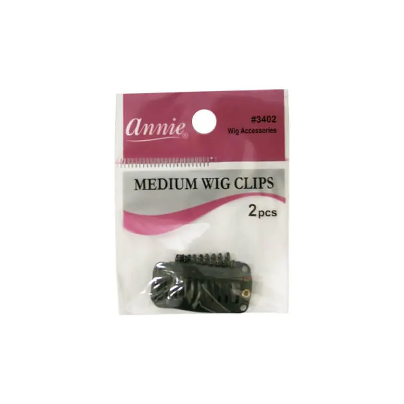 Annie #3402 Black Medium Wig Clips 2 ct