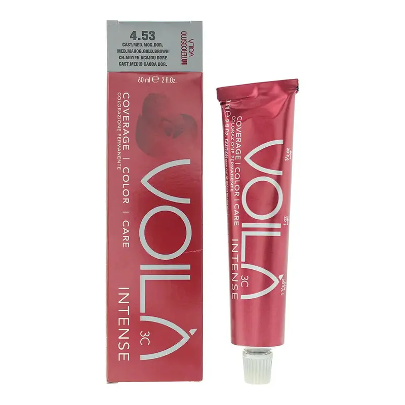 Intercosmo Voil 3C Intense 4.53 Medium Mahogany Golden Brown Hair Colour 60ml