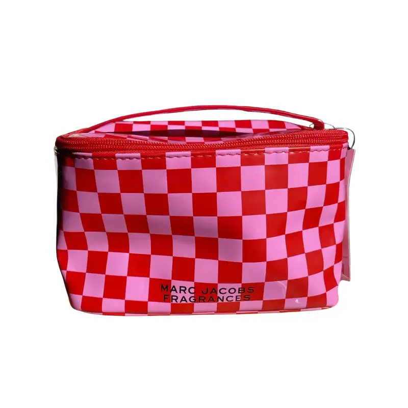 Marc Jacobs Fragrances Pink & Red Checkerboard Vanity Bag GWP