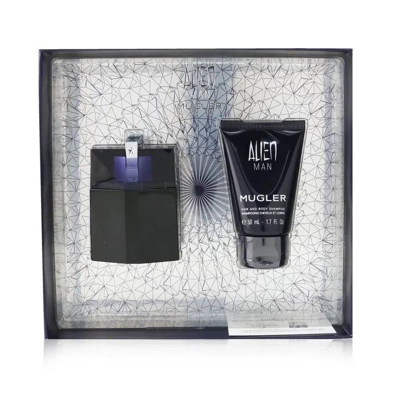 Thierry Mugler (Mugler) Alien Man Coffret: Eau De Toilette Refillable Spray 50ml/1.7oz + Hair And Body Shampoo 50ml/1.7oz  2pcs