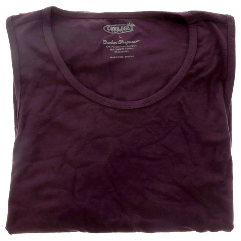 Cariloha Bamboo Sleep Tank Top - Deep Violet by Cariloha for Women - 1 Pc T-Shirt (L)