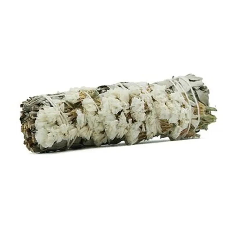 Faiza Naturals California White Sage Sinuata Bundle - 4" Vacuum Packed (Own Farm In California Direct Import)  Fixed Size