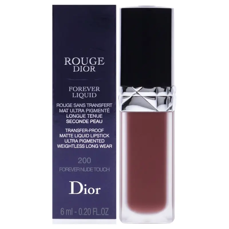 Christian Dior Rouge Dior Forever Liquid Matte - 200 Forever Nude Touch by Christian Dior for Women - 0.2 oz Lipstick