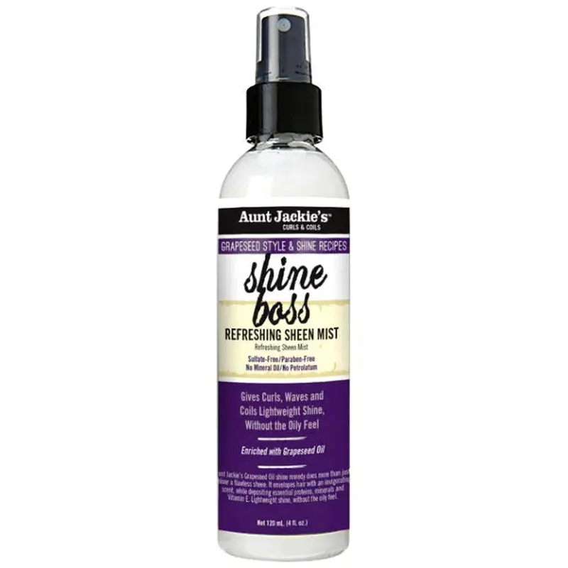 Aunt Jackie's Grapeseed Style & Shine Recipes "Shine Boss" Refreshing Sheen Mist