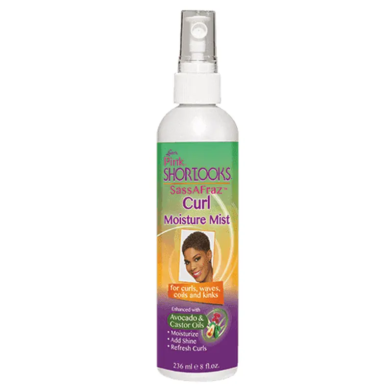Pink Shortlooks SassAFraz Styling Spray