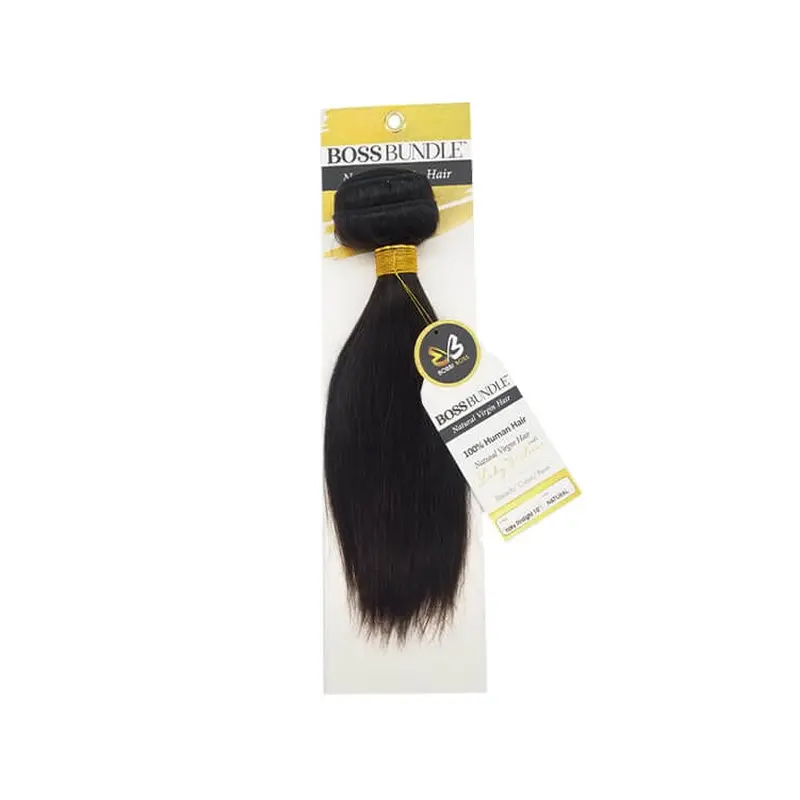 Bobbi Boss Gold Level Boss Bundle Yaky Straight Natural Virgin Weft Hair 10"