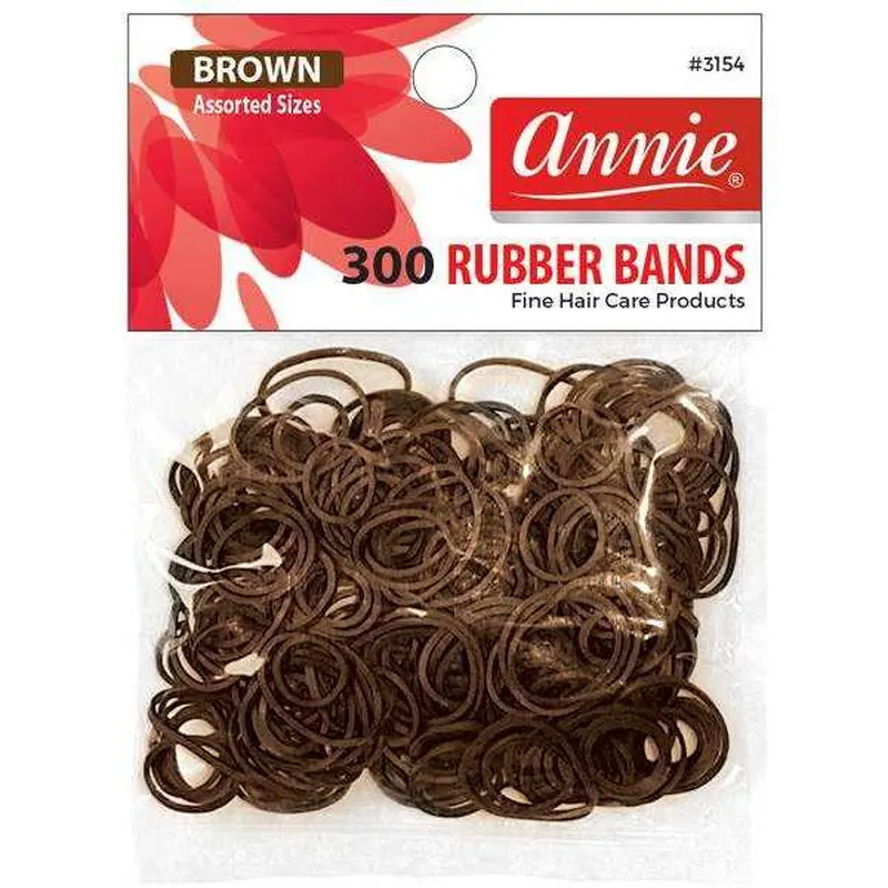 Annie #3154 Rubber Bands Brown 300 ct