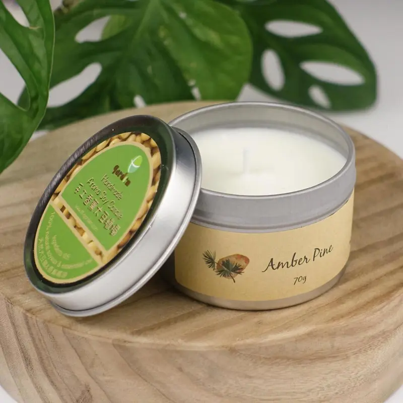 ttgarden Natural Handmade Soy Wax Aroma Candle - Amber Pine  Fixed size