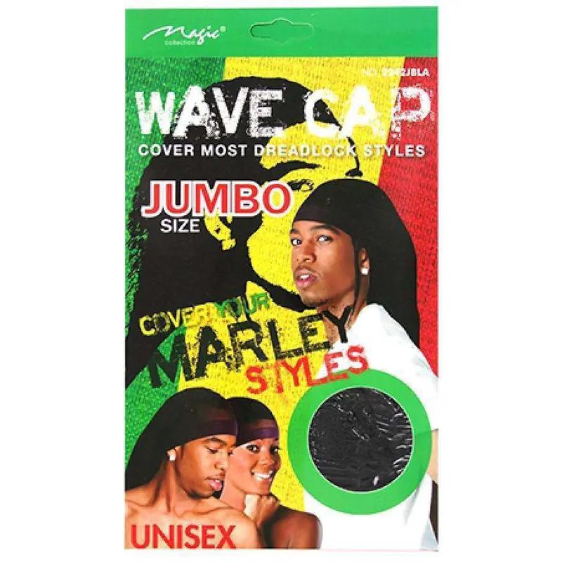 Magic Collection Super Jumbo Size Unisex Wave Cap #2242BLA Black