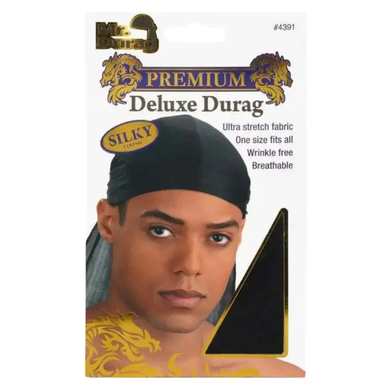 Mr. Durag Silky Deluxe Durag Black [ANNIE4391]