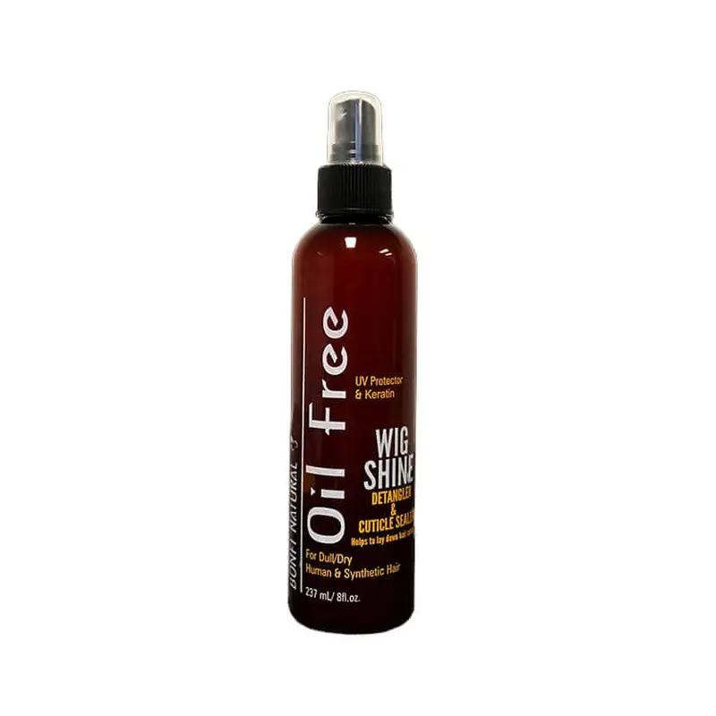 Bonfi Natural Oil Free Wig Shine Detangler and Cuticle Sealer for Human or Synthetic Hair