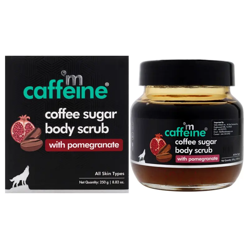 mCaffeine Coffee Sugar Body Scrub - Pomegranate - All Skin Types by mCaffeine for Unisex - 8.82 oz Scrub