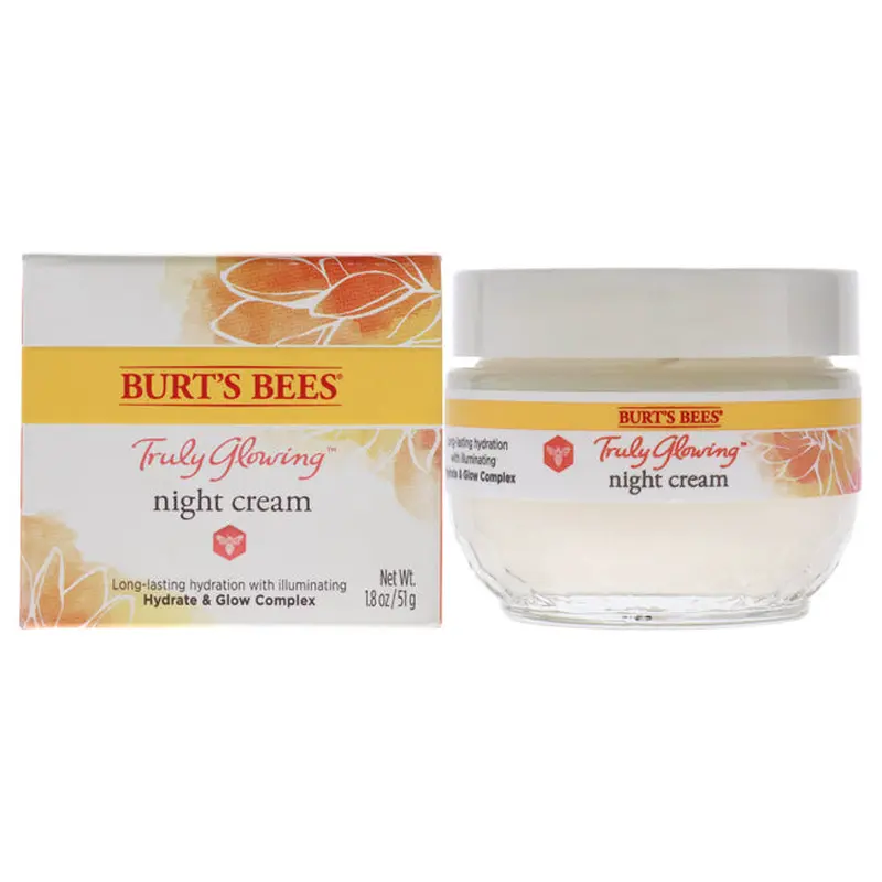 Burts Bees Truly Glowing Night Cream by Burts Bees for Unisex - 1.8 oz Cream
