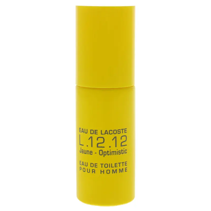 Lacoste Eau De Lactoste L.12.12 Jaune - Optimistic by Lacoste for Men - 0.27 oz EDT Spray (Mini)