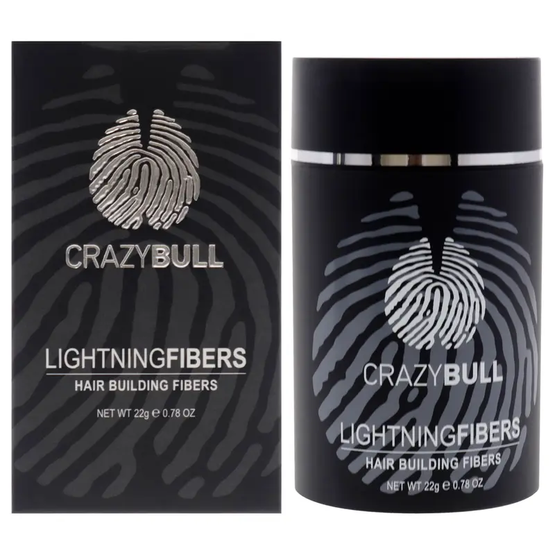 Crazy Bull Hair Lightning Hair Building Fibers - 5 Light Brown by Crazy Bull Hair for Men - 0.78 oz Fiber