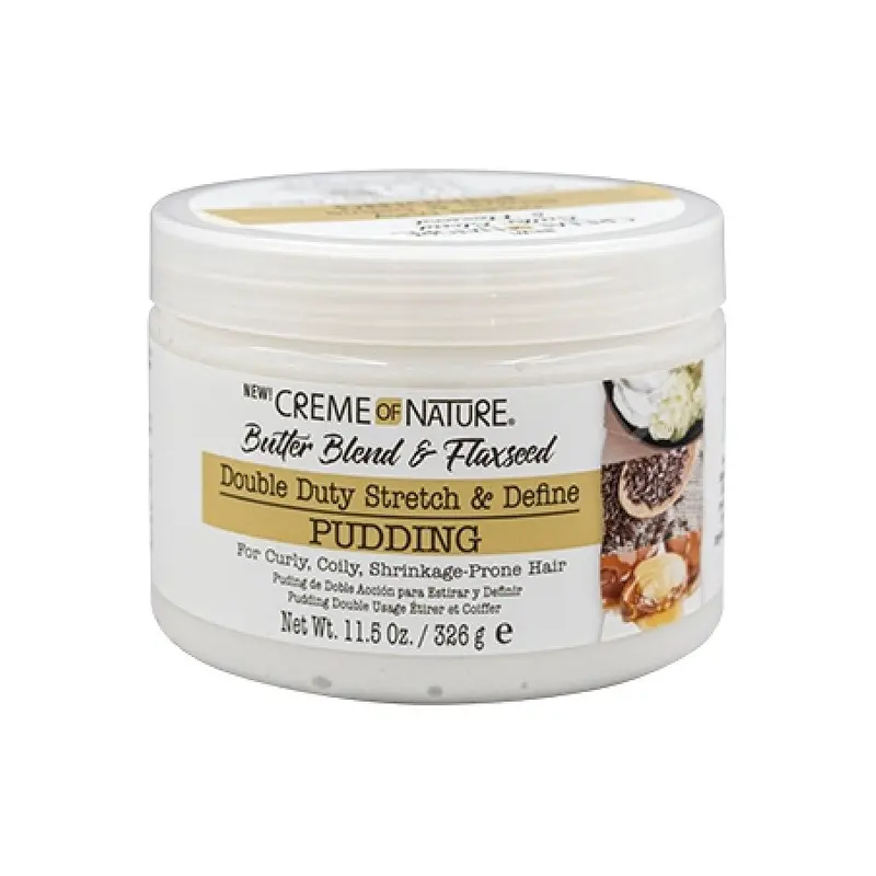 Creme Of Nature Butter Blend & Flaxseed Double Duty Stretch & Define Pudding