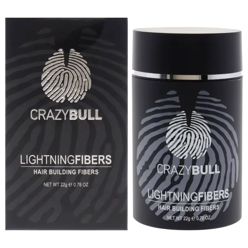 Crazy Bull Hair Lightning Hair Building Fibers - 2 Dark Brown by Crazy Bull Hair for Men - 0.78 oz Fiber