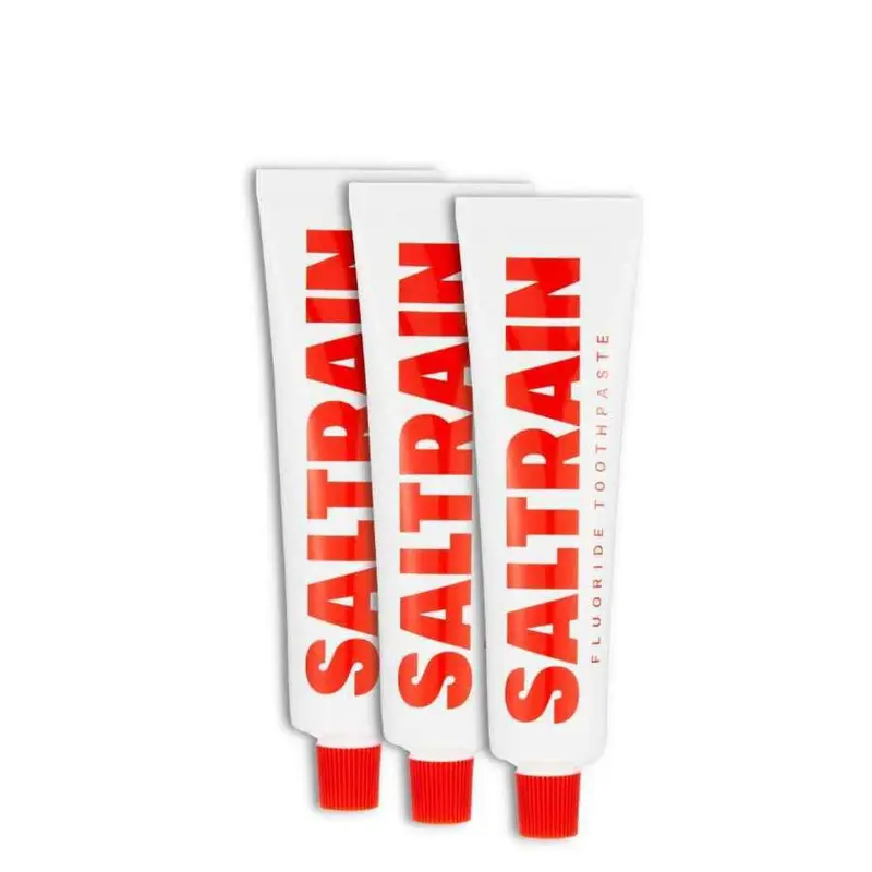SALTRAIN Gray Salt Toothpaste Fluoride (3pcs)  100g