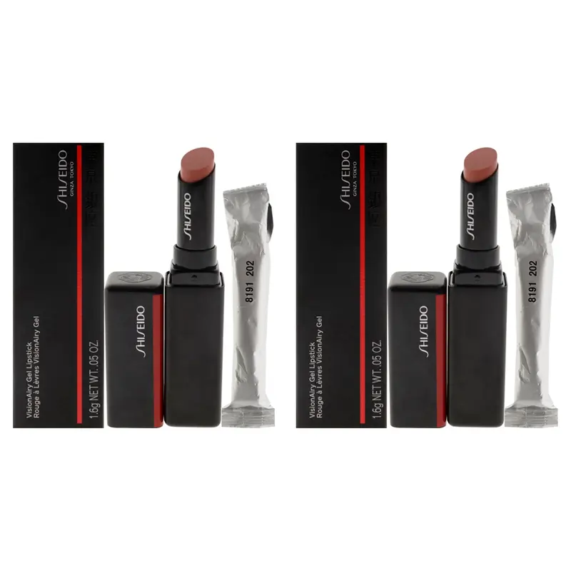 Shiseido VisionAiry Gel Lipstick - 202 Bullet Train by Shiseido for Women - 0.05 oz Lipstick - Pack of 2