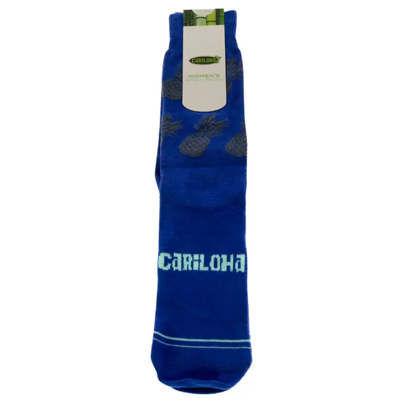 Cariloha Bamboo Trouser Socks - Pineapple Royal by Cariloha for Women - 1 Pair Socks (L/XL)