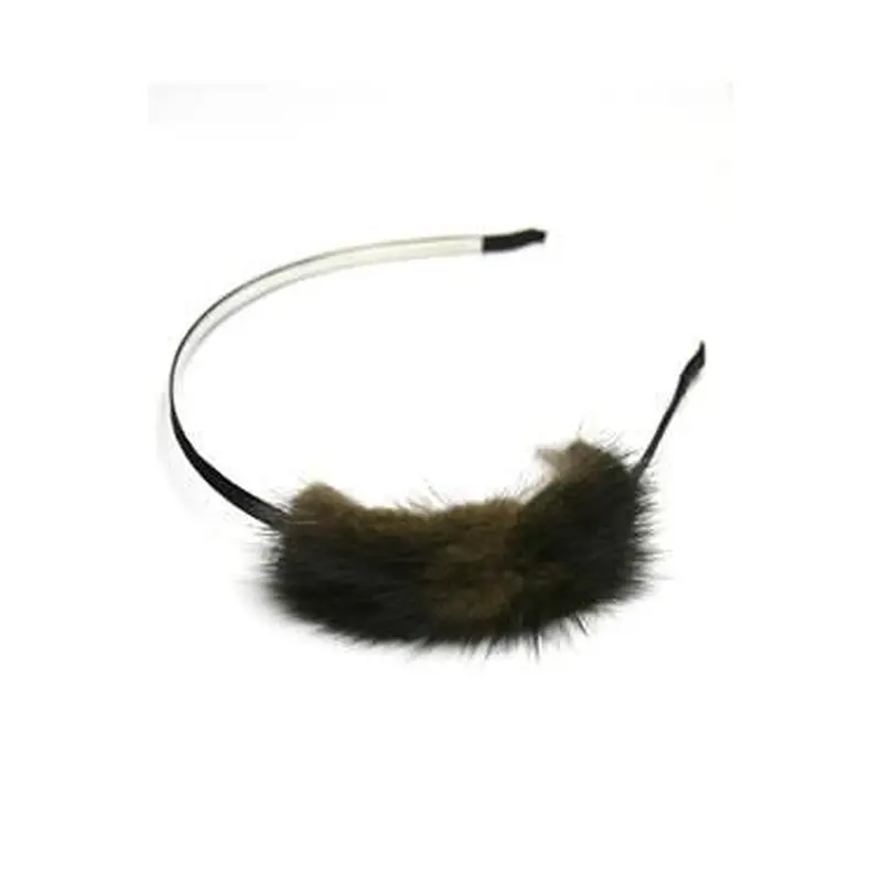 Fur Head Band - Black