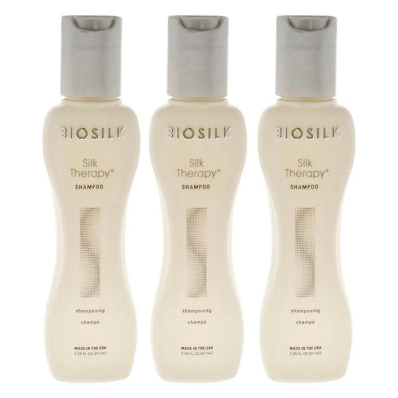 Biosilk Silk Therapy Shampoo - Travel Size by Biosilk for Unisex - 2.26 oz Shampoo - Pack of 3