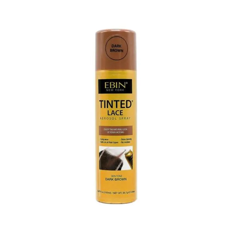 EBIN New York Tinted Lace Aerosol Spray - Dark Brown 5.07 oz
