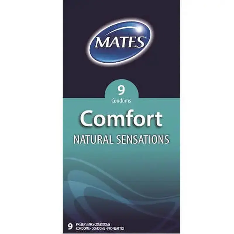 Mates Comfort Natural Sensations Condoms 9 Pack (5% VAT)