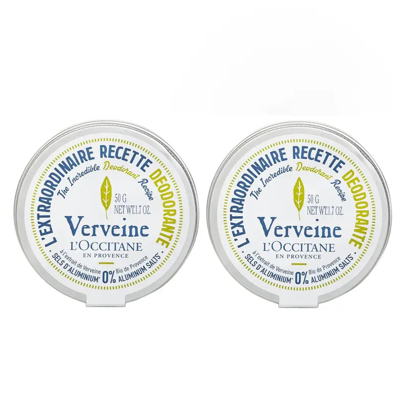 L'Occitane 1+1 SetVerveine (Verbena) Deodorant - 0% Aluminum Salts  50g/1.7oz x2