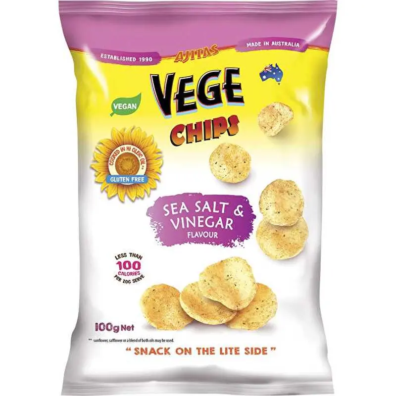 Vege Chips Sea Salt & Vinegar 6x100g