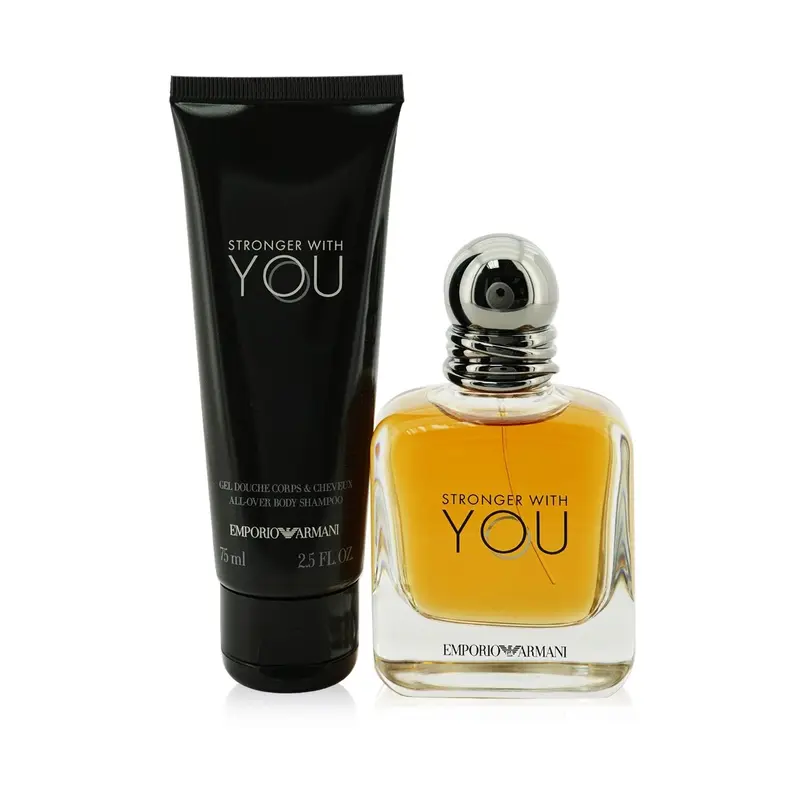 Giorgio Armani Emporio Armani Stronger With You Coffret: Eau De Toilette Spray 50ml/1.7oz + All Over Body Shampoo 75ml/2.5oz  2pcs