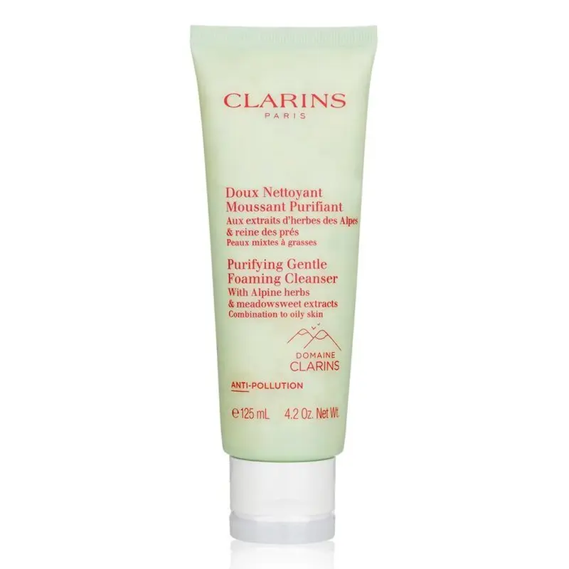 Clarins Purifying Gentle Foaming Cleanser with Alpine Herbs & Meadowsweet Extracts - Combination to Oily Skin 125ml/4.2oz