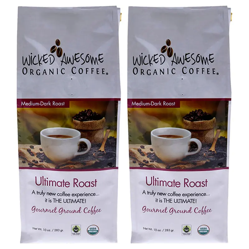 Bostons Best Wicked Awesome Organic Ultimate Ground Gourmet Coffee by Bostons Best for Unisex - 10 oz Coffee - Pack of 2