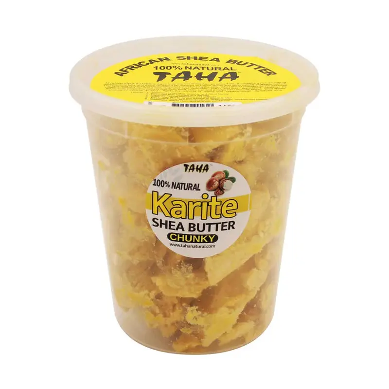 TAHA 100% Natural Karite African Shea Butter - CHUNKY - 16 oz
