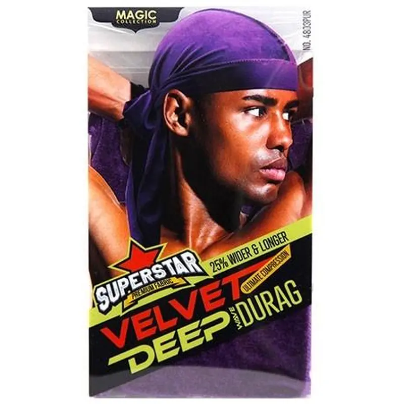 Magic Collection Velvet Deep Wave Durag #4803 Purple