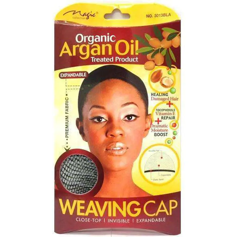 Magic Collection Organic Argan Oil Weaving Cap Expandable #3013BLA Black