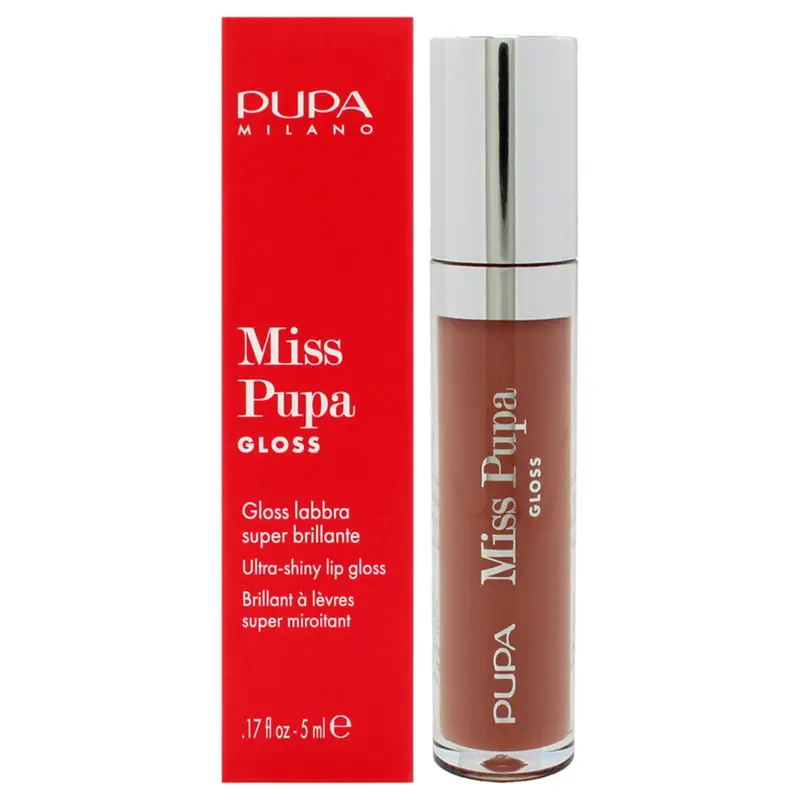 Pupa Milano Miss Pupa Gloss Ultra-Shine Lip Gloss - 404 Warm Nude by Pupa Milano for Women - 0.17 oz Lip Gloss