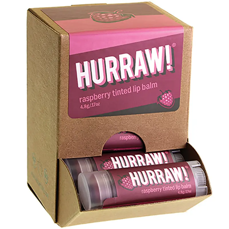 Hurraw! Lip Balm Tinted Raspberry 4.3g x 24 Display