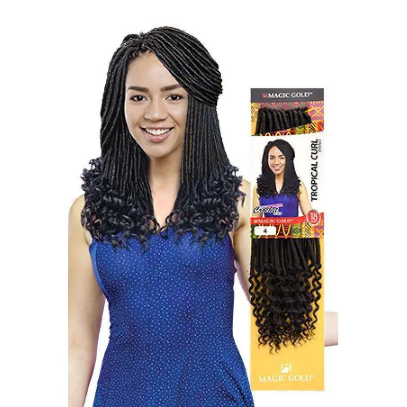Magic Gold Tropical Curl Braid 18"