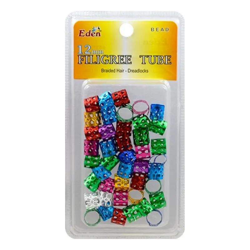 Eden Assorted Filigree Tubes - 12mm #53722