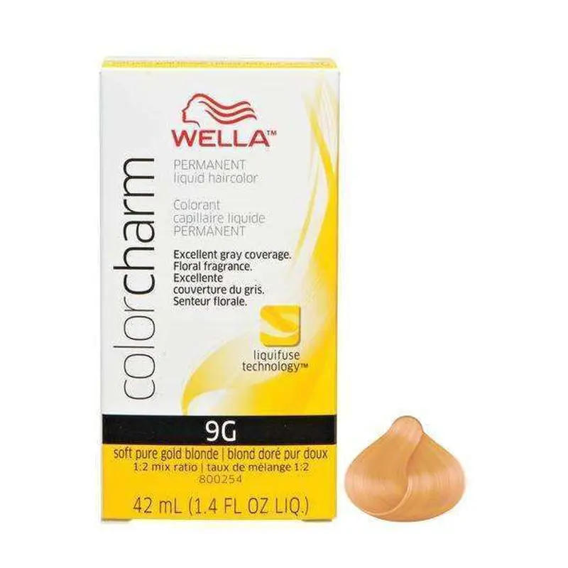 Wella Color Charm Permanent Liquid Hair Color - 9G Soft Pure Gold Blonde