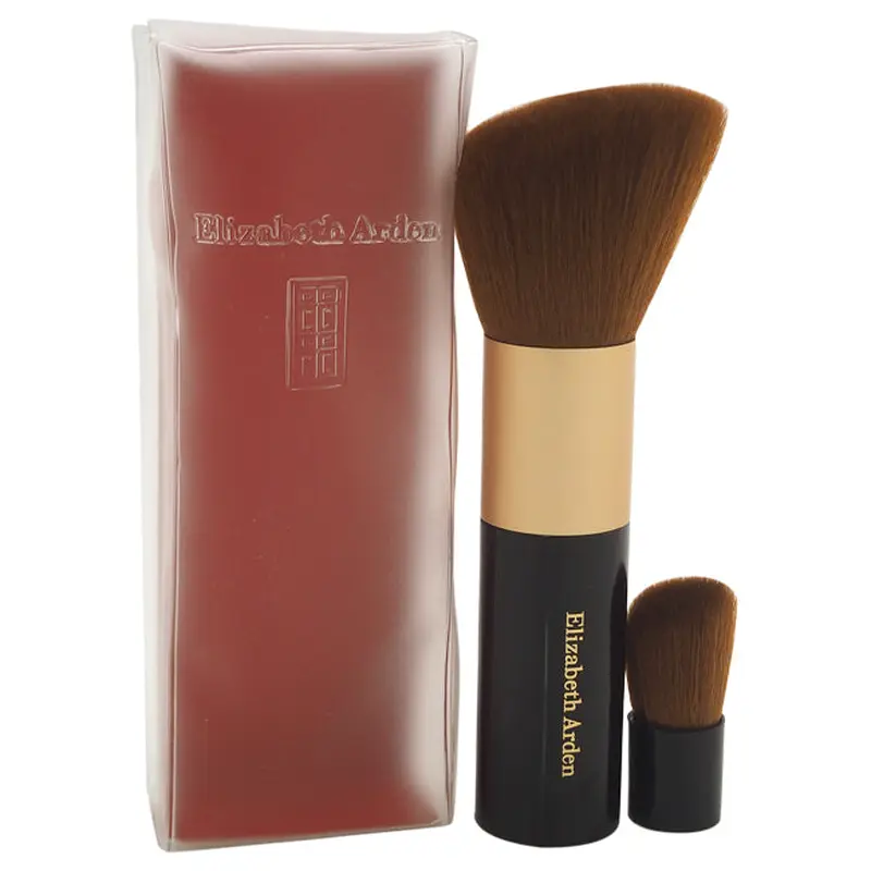 Elizabeth Arden Face Powder Brush With Folding Mini Face Brush by Elizabeth Arden for Women - 2 Pc Face Powder Brush, Folding Mini Face Brush