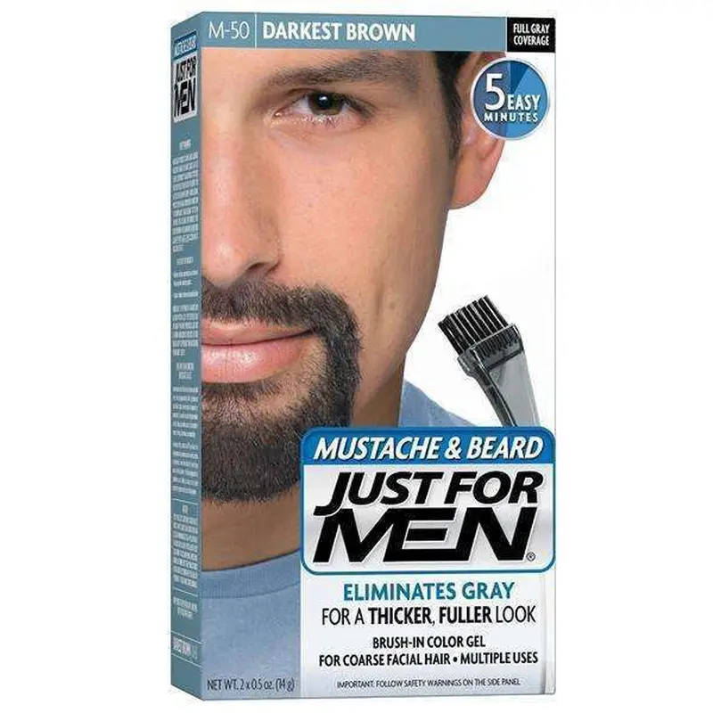 Just For Men Mustache & Beard Hair Color - M-50 Darkest Brown