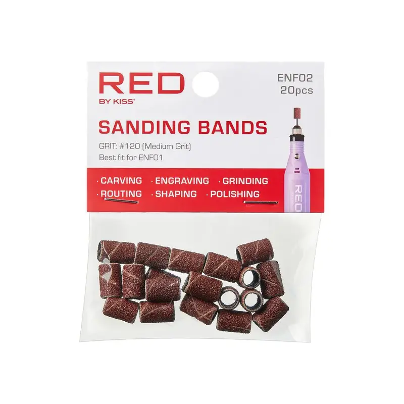 Red Electric Nail File Sanding Bands ENF02