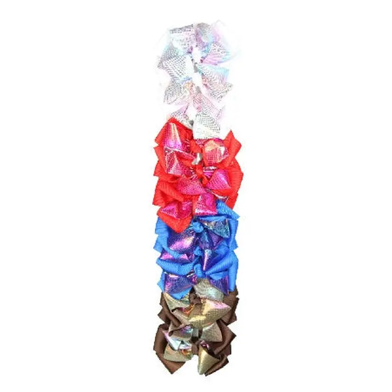 12 Large Cheer/Dance Clip On Ribbons - Metallic Assorted #7618